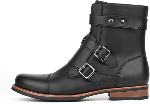 رجال الدراجات النارية القتالية أحذية السوستة السوستة أزياء راكب الدراجة النارية boots أحذية غير رسمية للرجال in Kuwait