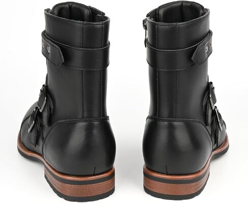 رجال الدراجات النارية القتالية أحذية السوستة السوستة أزياء راكب الدراجة النارية boots أحذية غير رسمية للرجال in Kuwait