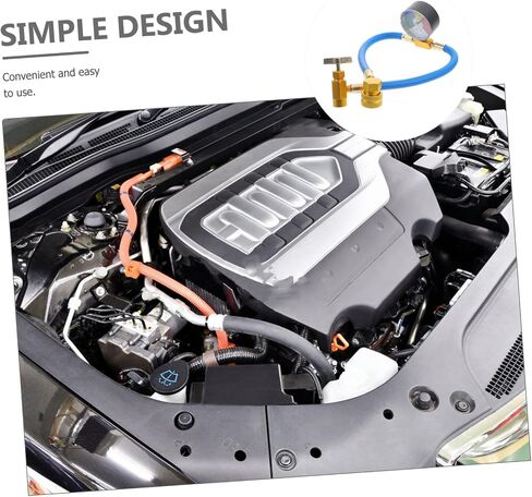 PartyKindom Air Conditioning Rechargeble Hose with Gauge, 1/2 Thread DIY Auto Refill Hose for Car, Charging Hose with Pressure Gauge in Saudi Arabia