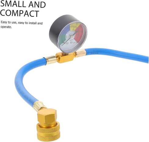 PartyKindom Air Conditioning Rechargeble Hose with Gauge, 1/2 Thread DIY Auto Refill Hose for Car, Charging Hose with Pressure Gauge in Saudi Arabia