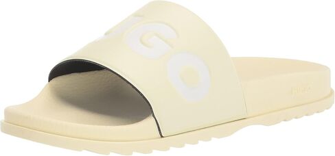 HUGO Men's Big Logo Slide Sandals, pastal Yellow, 7 in Saudi Arabia