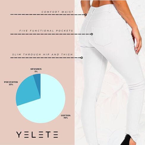 yelete للنساء الأساسي الخمس جيب الجيب الجوارب الجوارب السراويل in Kuwait