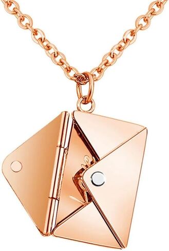 Envelope Love Letter Necklace for Women, Stainless Steel Love You Locket Jewelry, Pendant in Saudi Arabia