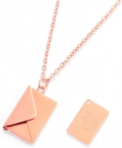 Envelope Love Letter Necklace for Women, Stainless Steel Love You Locket Jewelry, Pendant in Saudi Arabia