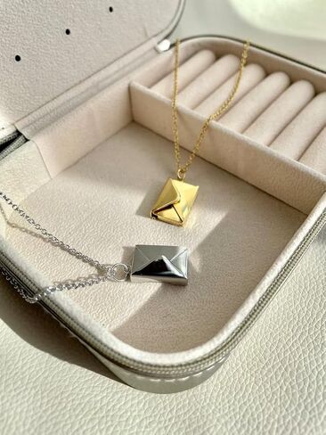 Envelope Love Letter Necklace for Women, Stainless Steel Love You Locket Jewelry, Pendant in Saudi Arabia