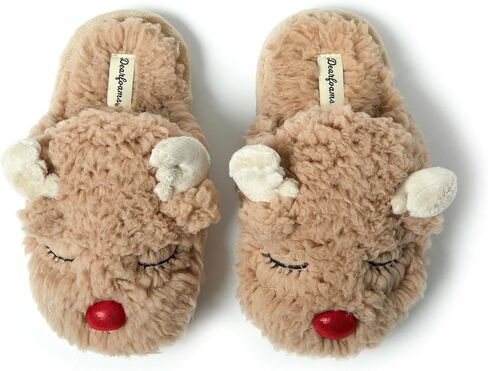 Dearfoams Funny Ugly Christmas Sweater Holiday Scuff Slipper, Men's Reindeer, X-Large in Saudi Arabia