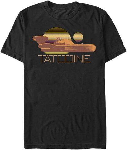 STAR WARS Big & Tall Speeder Badge Men's Tops Short Sleeve Tee Shirt, Black, 3X-Large in Saudi Arabia