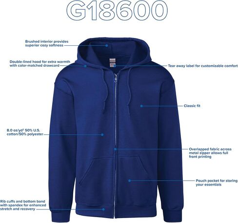Gildan mens Fleece Zip Hooded Sweatshirt, Style G18600 Shirt, Sport Grey, XX-Large US in Saudi Arabia