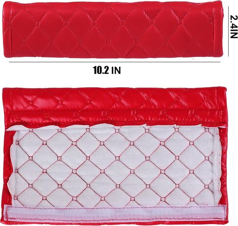 غطاء حزام مقعد Amooca Care Cover Leaf Leaving Coolbelt Counter Coushions 2pc للحصول على ملاءمة عالمية أكثر راحة للسيارات وحقيبة الظهر باللون الأحمر in Kuwait