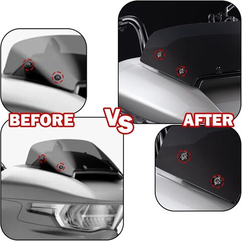 مسامير Harley Black Titanium Windshield ، أعلى دراجة نارية من الأداء ، براغي هدية تناسب 2014-2024 Harley Touring Fltrx Road Glide/Special Fltrxs ، 121 CVO Road Glide ، 2024 Road Glide/St in Saudi Arabia