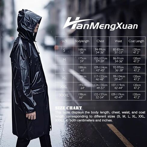 Men's Rain Jacket with Hood Waterproof Lightweight Long Safety Raincoat Rain Gear in Kuwait