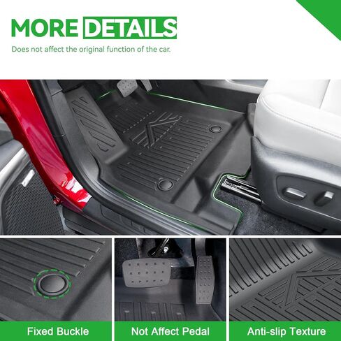 Floor Mats & Cargo Liner & 3rd Row Backrest Mat for 2024 2025 GMC Acadia 7 Seats, Door Sill Protectors, All Weather TPE Mats Set Including Floor Liners, Trunk Mat & 2nd Layer Mat Accessories in Kuwait