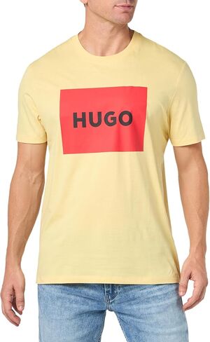 HUGO by Hugo Boss Big Square Logo Short Sleeve T-Shirt Dark Smoke Grey in Saudi Arabia
