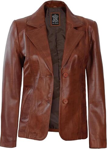 Blingsoul Leather Blazer Jacket Women - معاطف جلدية للنساء in Saudi Arabia