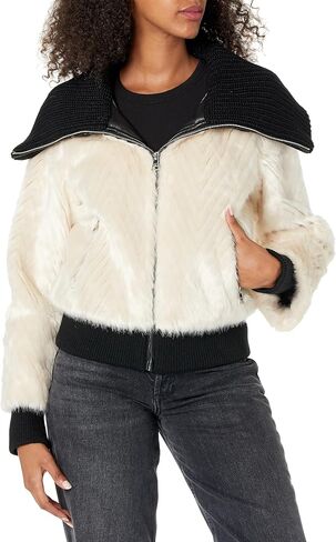 Karl Lagerfeld Paris Women's Faux Fur Jacket in Saudi Arabia