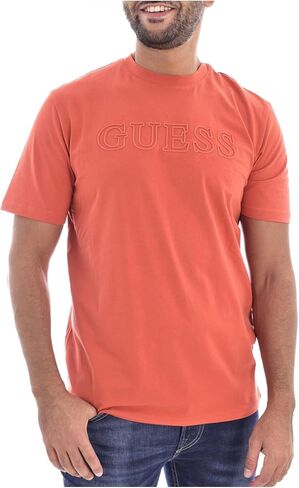 GUESS Men's Eco Alphy Tee, Iron Oxide, M in Saudi Arabia