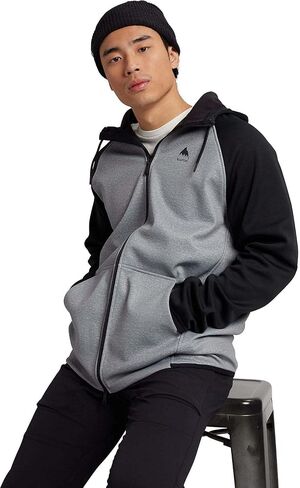 Burton Men's Standard Crown Weatherproof Full-Zip Fleece, True Black, Medium in Saudi Arabia