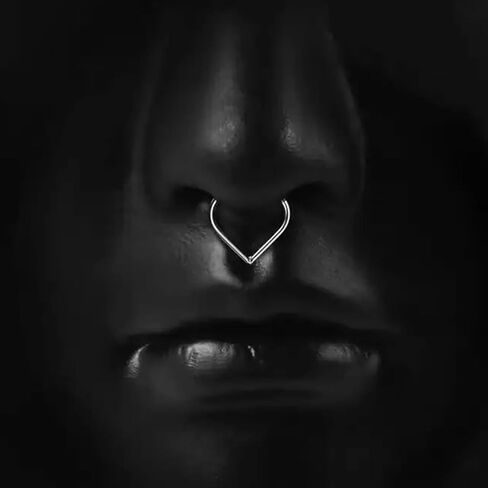 Woman Men 16 Gauge Septum Ring 16G Hinged Nose Ring Daith Earrings Clicker Rings Piercing Jewelry Gold-Silver in Saudi Arabia