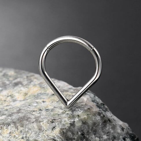 Woman Men 16 Gauge Septum Ring 16G Hinged Nose Ring Daith Earrings Clicker Rings Piercing Jewelry Gold-Silver in Saudi Arabia