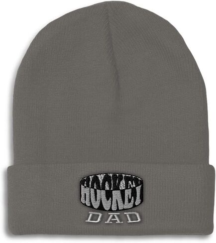 Speedy Pros Beanies for Men Hockey Dad C Embroidery Humor Team Winter Hats for Women Acrylic Skull Cap 1 Size in Kuwait