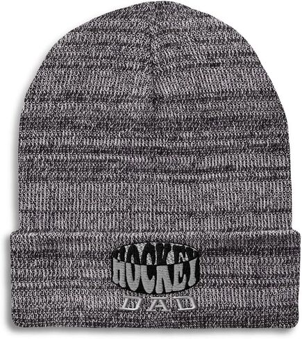 Speedy Pros Beanies for Men Hockey Dad C Embroidery Humor Team Winter Hats for Women Acrylic Skull Cap 1 Size in Kuwait
