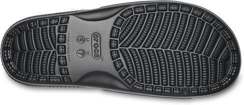 Crocs Unisex Classic Slide Sandals, Black, 12 Men/14 Women in Saudi Arabia