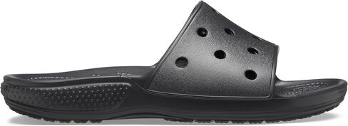 Crocs Unisex Classic Slide Sandals, Black, 12 Men/14 Women in Saudi Arabia