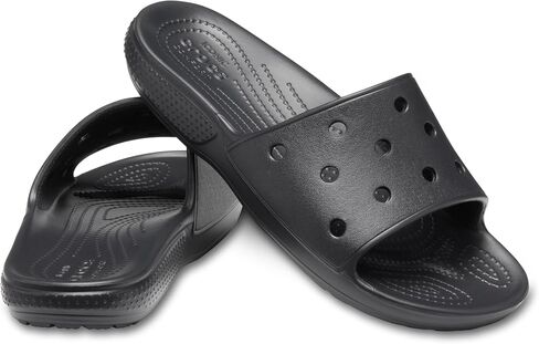 Crocs Unisex Classic Slide Sandals, Black, 12 Men/14 Women in Saudi Arabia