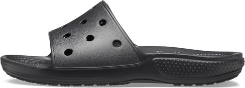 Crocs Unisex Classic Slide Sandals, Black, 12 Men/14 Women in Saudi Arabia
