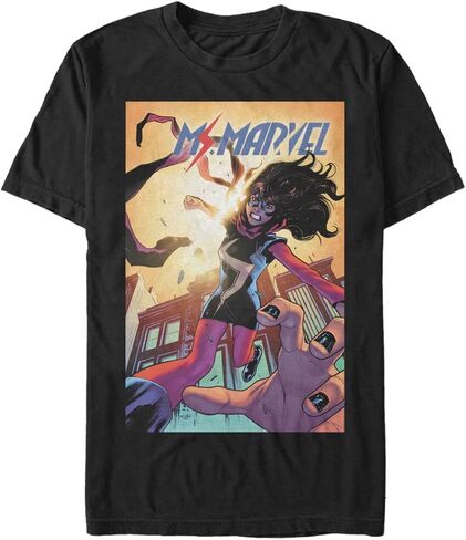 Marvel Big & Tall Classic MS.Marvel JAN19 Men's Tops Short Sleeve Tee Shirt, Black, 4X-Large in Saudi Arabia