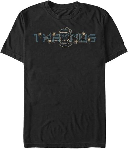 Marvel Big & Tall Classic Tech Thanos Men's Tops Short Sleeve Tee Shirt, Black, 3X-Large in Saudi Arabia