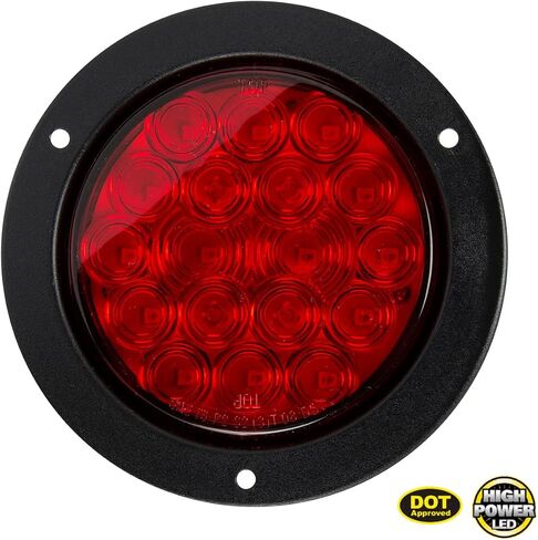 GG Grand General 75895 4 inches Fleet Red/Red 18 LED Black Flange Light, 3 Pin Plug in Saudi Arabia