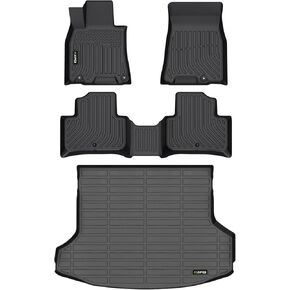 All Weather Floor Mats & Cargo Liner for Genesis GV70 2022-2025 (Not Electrified GV70) Custom Fit Full Set Accessories - Black