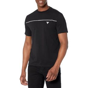 GUESS Men's Eco Aldous Tee, Jet Black A996, S in Saudi Arabia