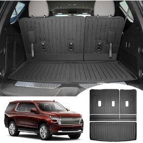 Trunk Mat & Backrest Mat for 2022-2025 Chevy Tahoe/GMC Yukon Cargo Mats All Weather Rear Seat Back Cargo Liners for Chevrolet Tahoe/GMC Yukon Accessories