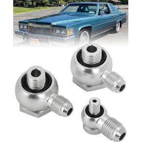 Alpha Ride 3PCS 6AN Banjo Fittings Adapter Kit For Hydro Boost Hydraulic Brake Assist Lines High-Strength Aluminum Alloy Corrosion-Resistant