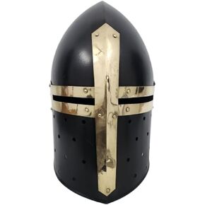 Medieval Black Sugarloaf Helmet | Ancient Roman Collectible Sugarloaf Spartan Helm,