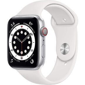 Apple Watch Series 6 (GPS + Cellular, 44mm) - Blue Aluminum Case with Deep Navy Sport Band (Renewed) in Saudi Arabia