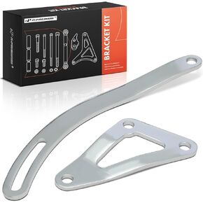 A-Premium Chrome Steel Alternator Bracket Kit Compatible with Chrysler Small Block 318 340 360 Engines