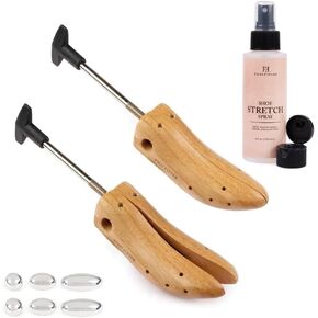 FootFitter 1"- 3" Women's High Heel Shoe Stretcher 2 PACK & 4 oz. Shoe Stretch Spray Set (Women’s Large 8.5 – 11.5)