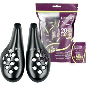 5 Pack Shoe Care Kit with Premium Shoe Trees & Shoe Cleaning Wipes, Travel Friendly & Ideal for All Shoe Types