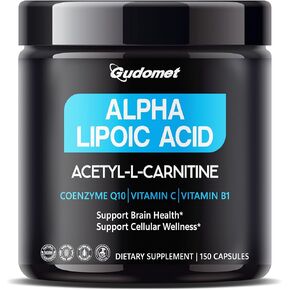 Ultra Alpha Lipoic Acid with CoQ10, Vitamin C & B1 - Supports Brain Health & Antioxidant Defense - 150 Capsules, Made in USA