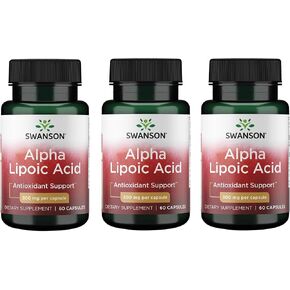 Swanson Alpha Lipoic Acid - Antioxidant Activity Supplement - 300 mg 60 Capsules (3 Pack)
