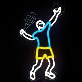Ice Hockey Neon Sign Ice Hockey LED Light Dimmable Ice Hockey Wall Decor for Stadium Game Room Ice Hockey Rink Garage Decor 17.6 * 9.6 Inch