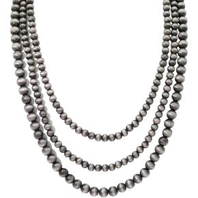 Multi strand Navajo Pearl Necklace Layer Navajo Pearls Western Jewelry for Women Boho Vintage Choker Turquoise Necklaces