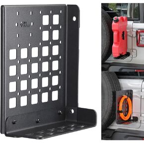 Can Gas Can Gas Can Mounting Bracket Step Pedal متوافق مع Wrangler JL 2018-2024 ، حزمة تخزين الشحن Rangler Molle تناسب حزمة قفل البنزين القياسية