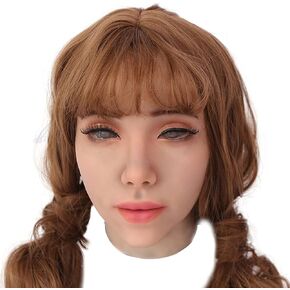 Silicone Female Mask Realistic Face for Cosplay Crossdresser Head Masks