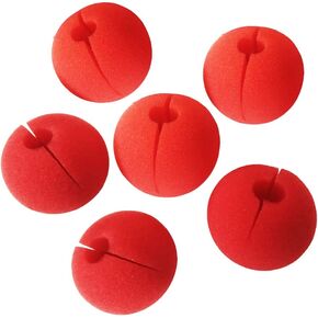12 Pcs Halloween Red Foam Clown Noses Red Sponge Nose Circus Noses for Christmas Party Cospaly Costume