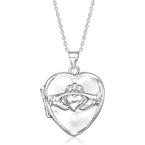 Ross-Simons الإيطالية الفضية الفضية Claddagh قلادة قلادة القلب. 16 بوصة