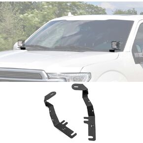 Hood Mount Brackets Ditch Light Bracket Heavy Duty Steel Compatible with Ford F-150 2015-2020